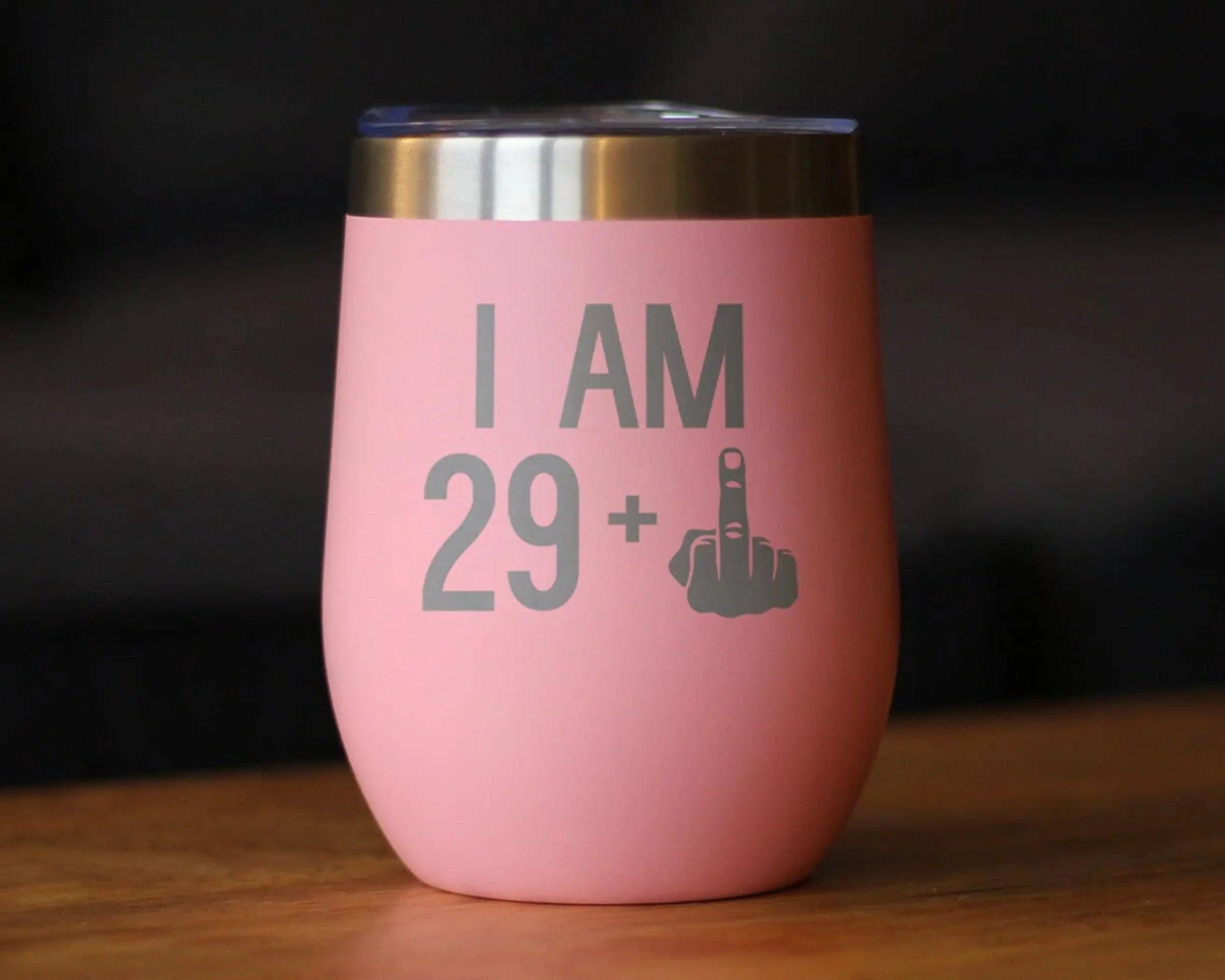 30th Birthday Gifts - Middle Finger Insulated Wine Tumbler Bevvee