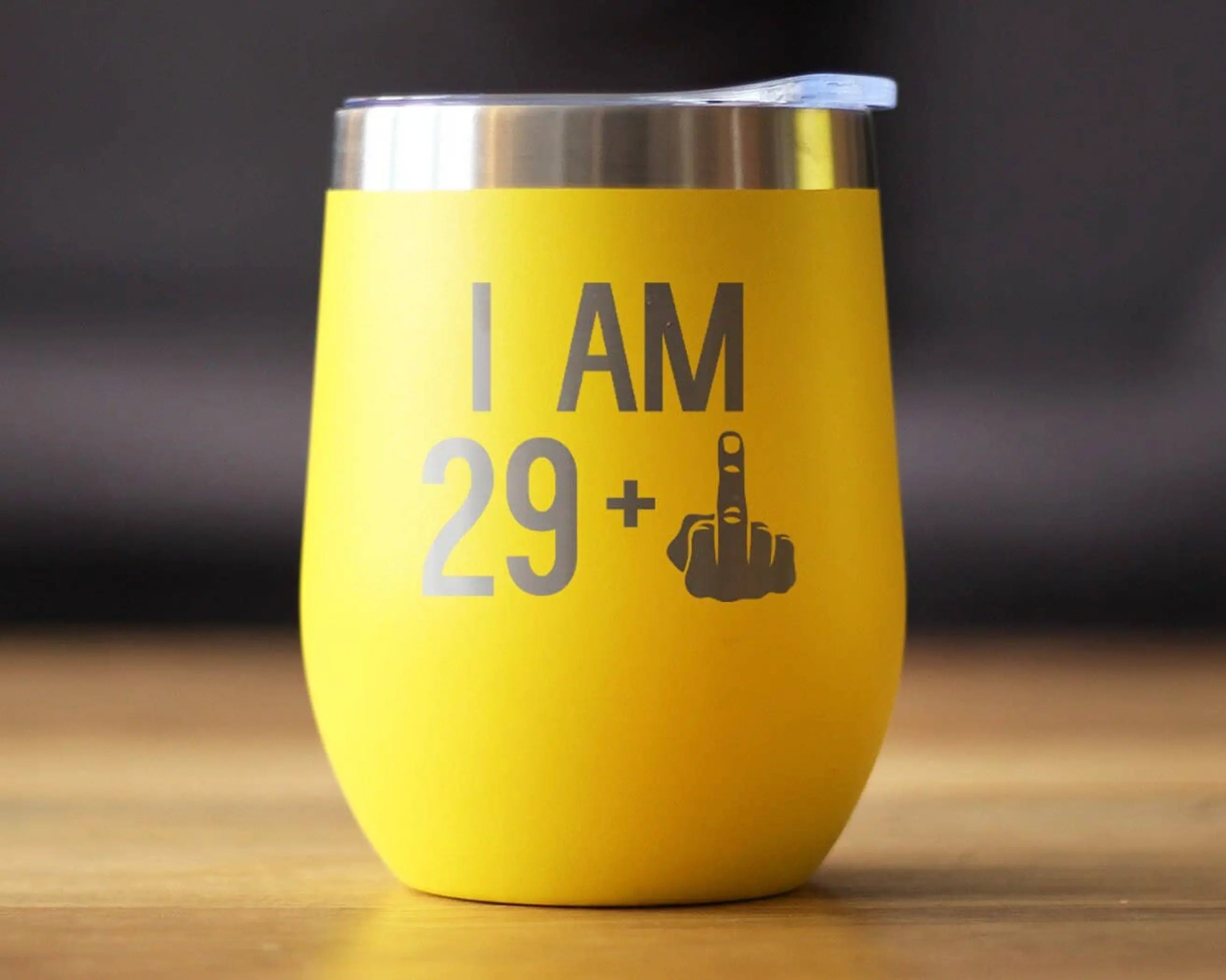 30th Birthday Gifts - Middle Finger Insulated Wine Tumbler Bevvee
