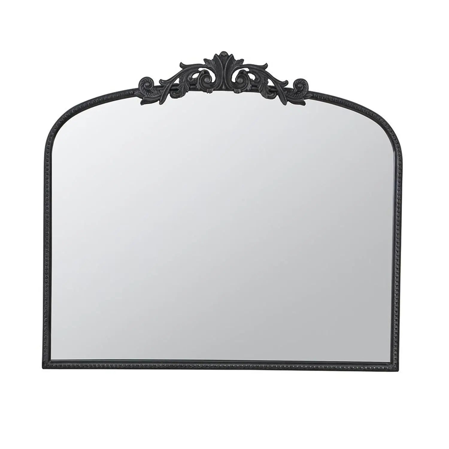 31" Black Arch Iron Framed Accent Mirror Homeroots Bed & Bath