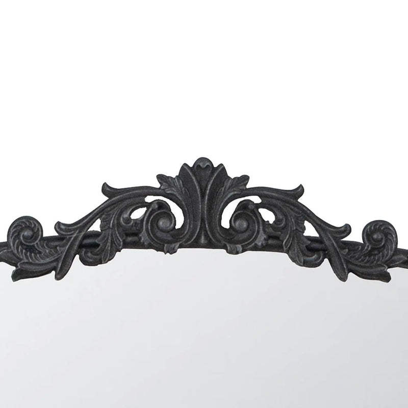 31" Black Arch Iron Framed Accent Mirror Homeroots Bed & Bath