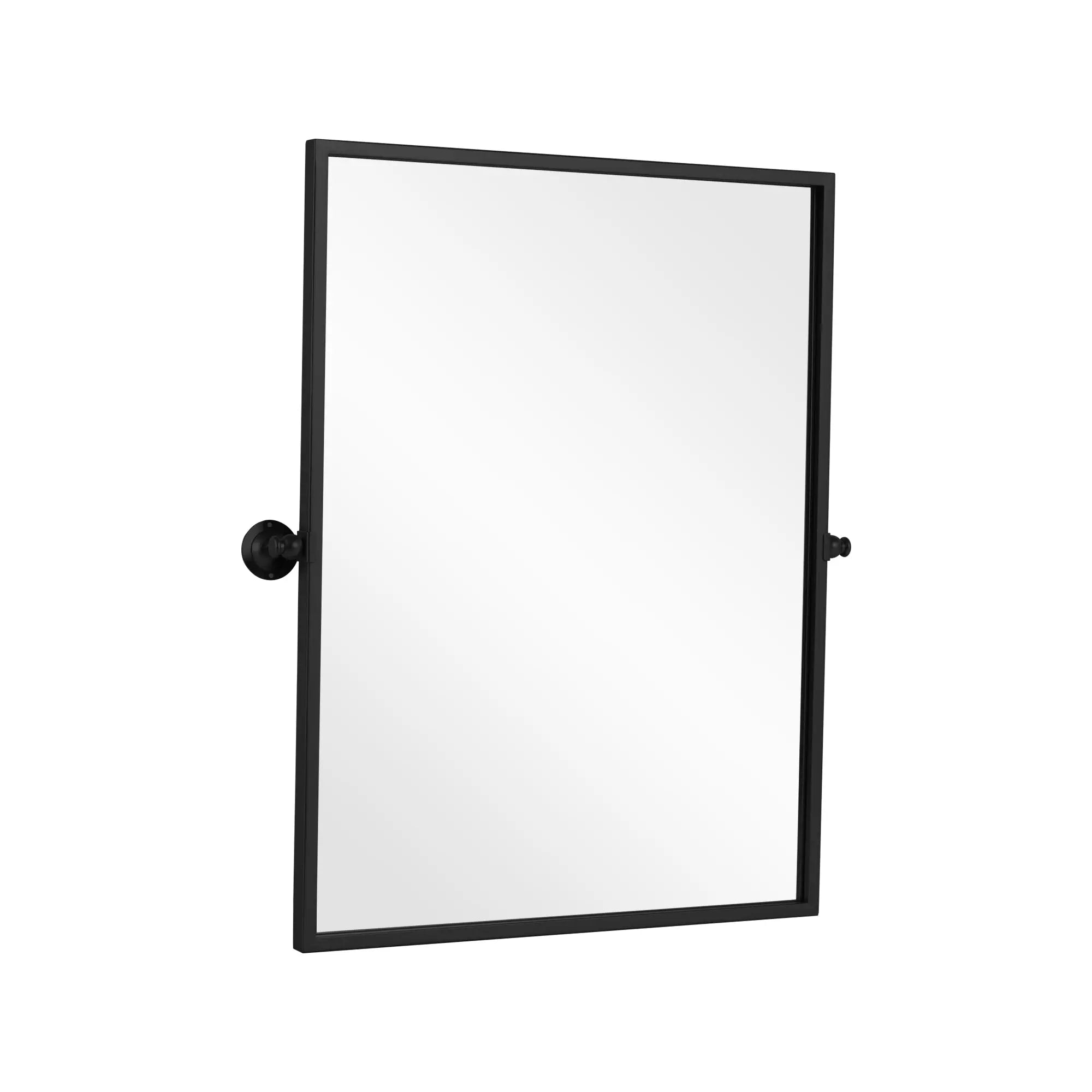31" Black Metal Tilting Framed Accent Mirror Homeroots Bed & Bath