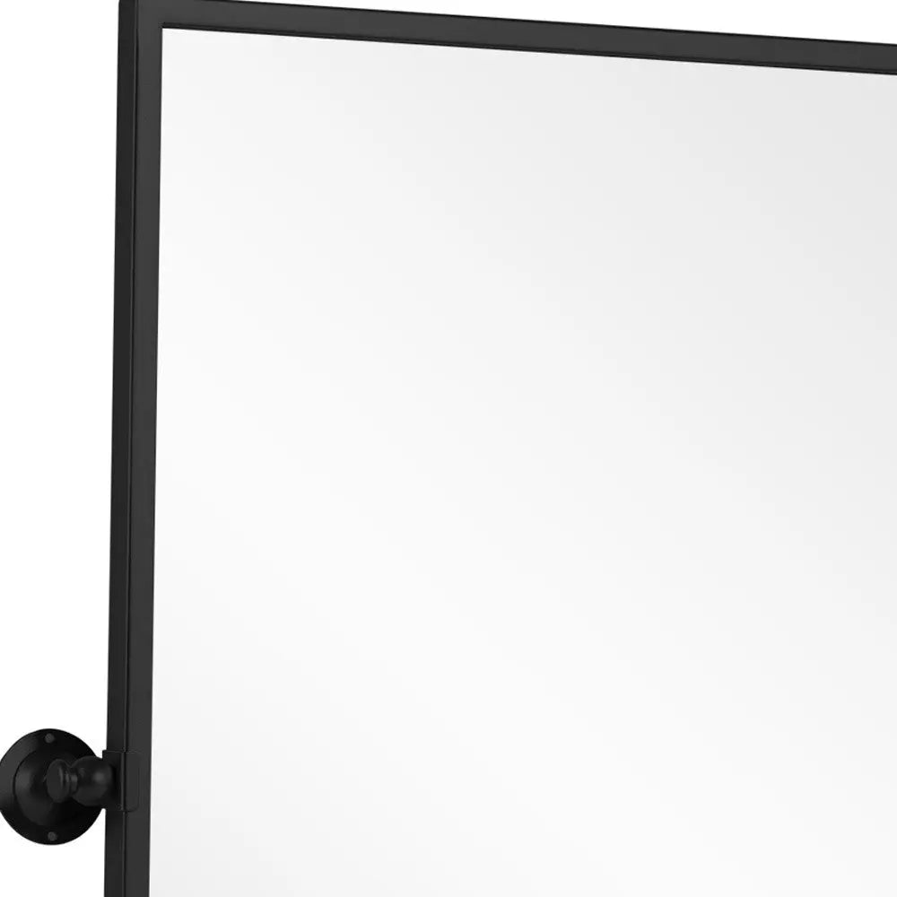 31" Black Metal Tilting Framed Accent Mirror Homeroots Bed & Bath