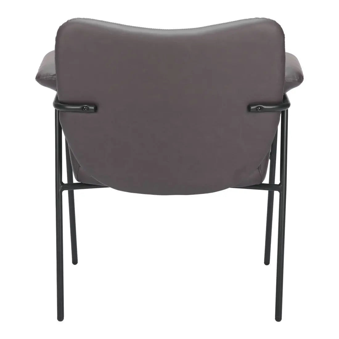 31" Brown And Black Faux Leather And Faux Leather Arm Chair Homeroots Living Room