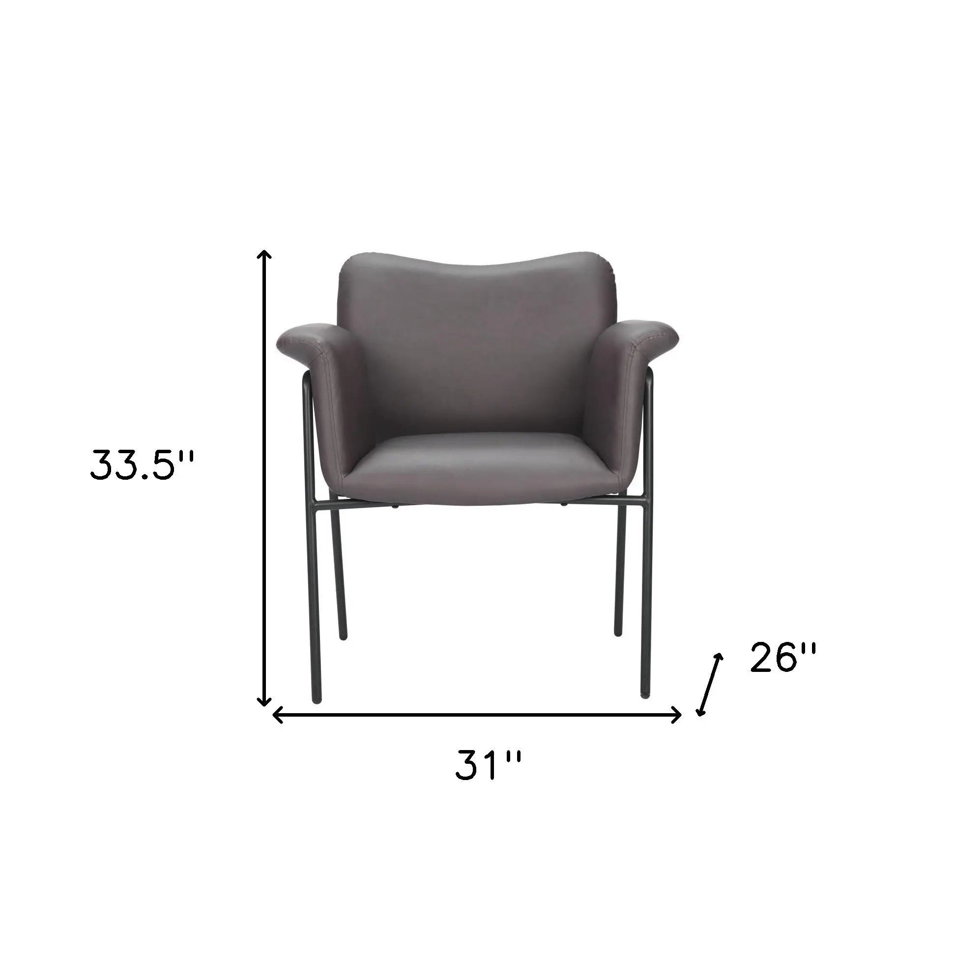 31" Brown And Black Faux Leather And Faux Leather Arm Chair Homeroots Living Room