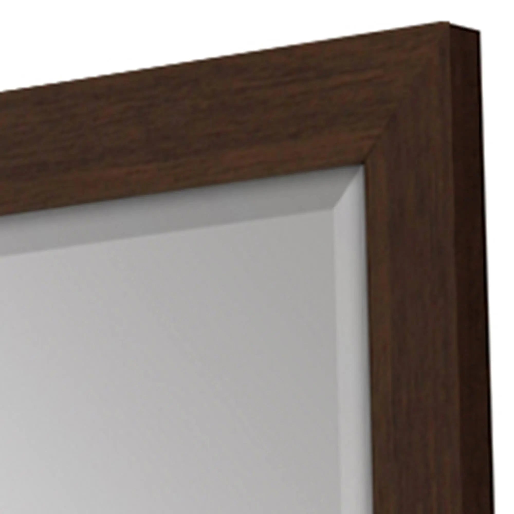 31" Dark Brown Framed Accent Mirror Homeroots Bed & Bath
