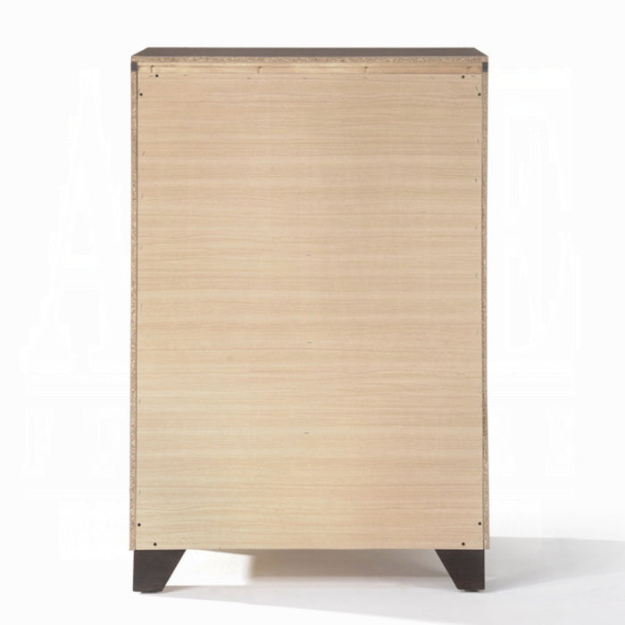 31" Espresso Solid Wood Five Drawer Dresser - GreatEagleInc