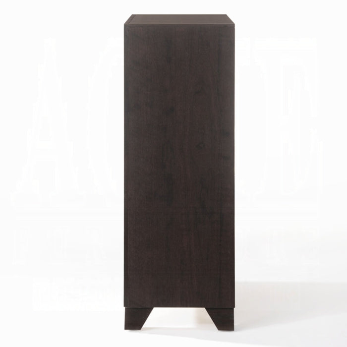 31" Espresso Solid Wood Five Drawer Dresser - GreatEagleInc