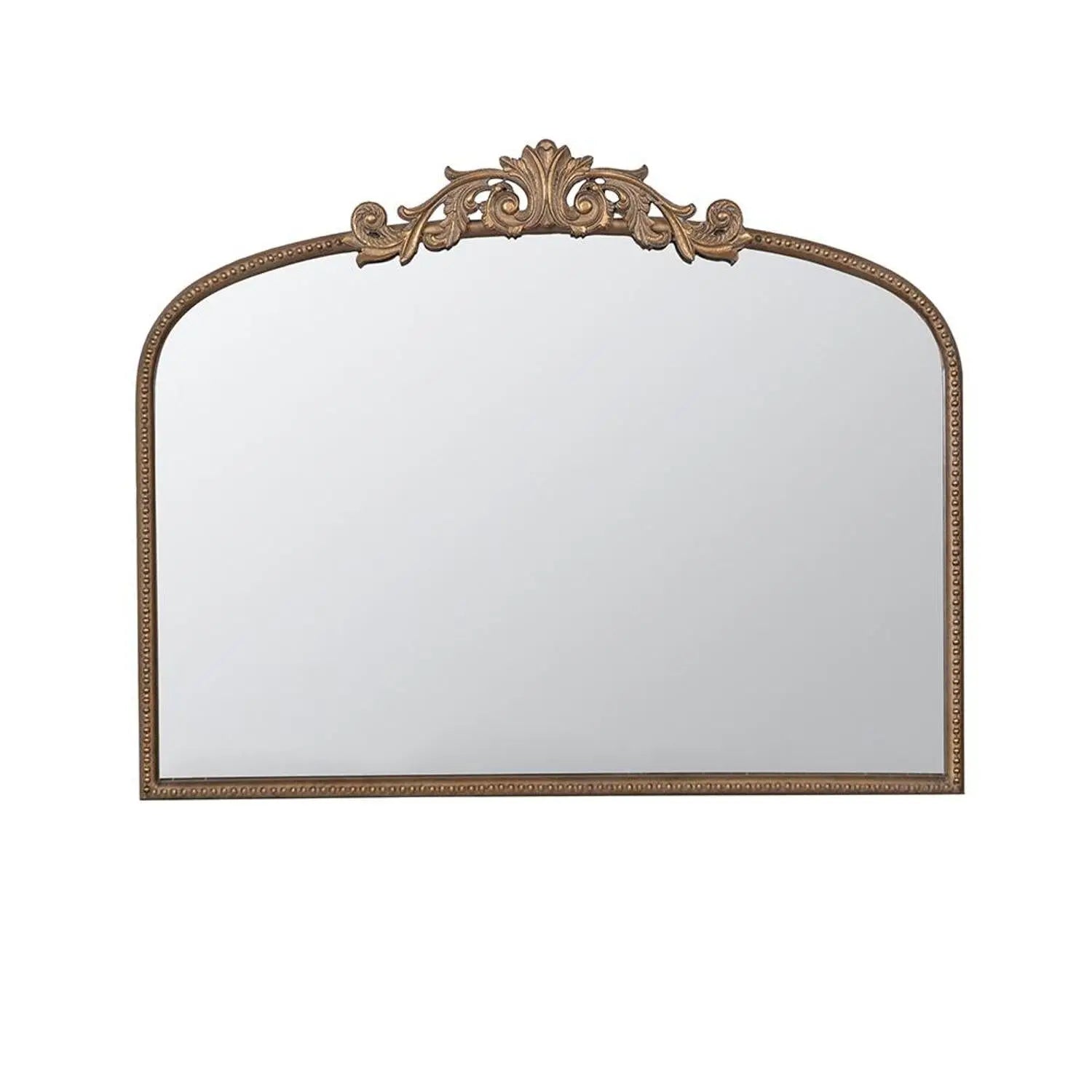 31" Gold Arch Iron Framed Accent Mirror Homeroots Bed & Bath