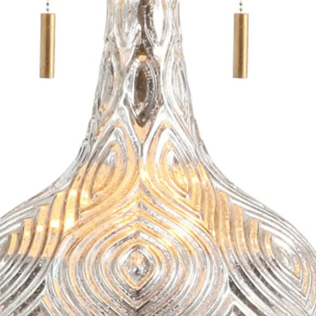31" Gold Novelty Table Lamp LED With Globe Shade Homeroots Lighting