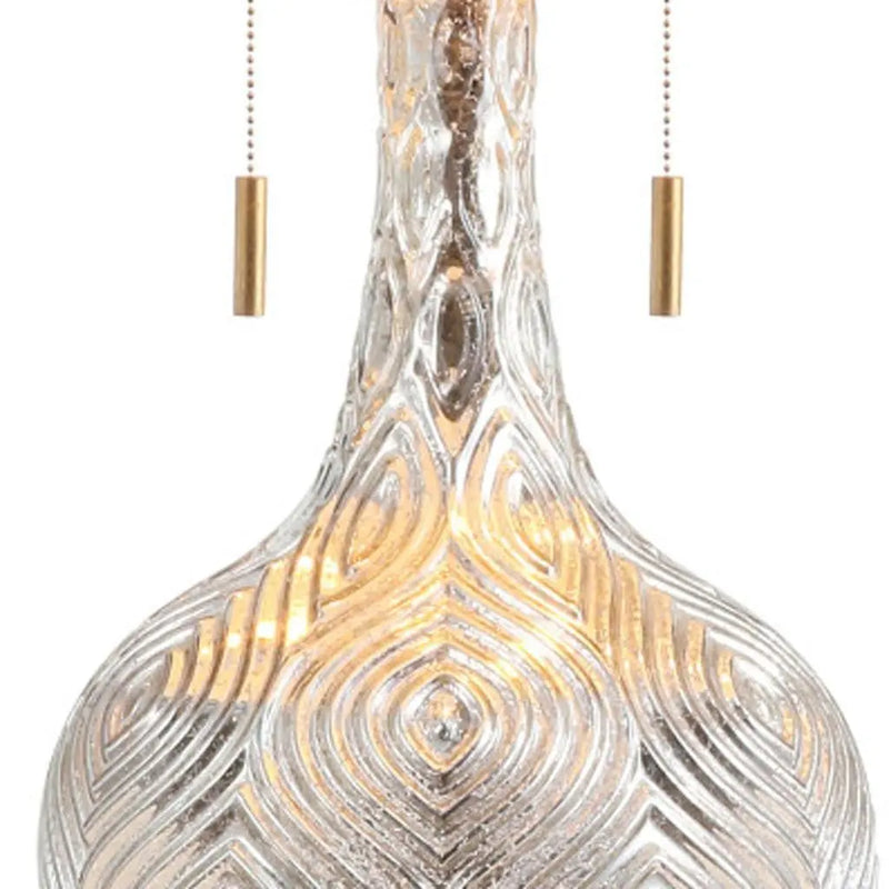 31" Gold Novelty Table Lamp LED With Globe Shade Homeroots Lighting