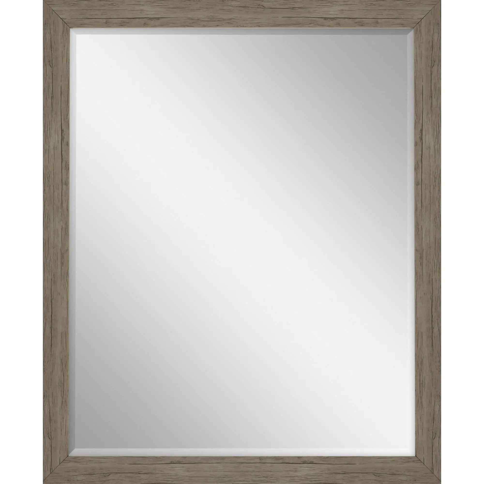 31" Light Brown Framed Accent Mirror Homeroots Bed & Bath