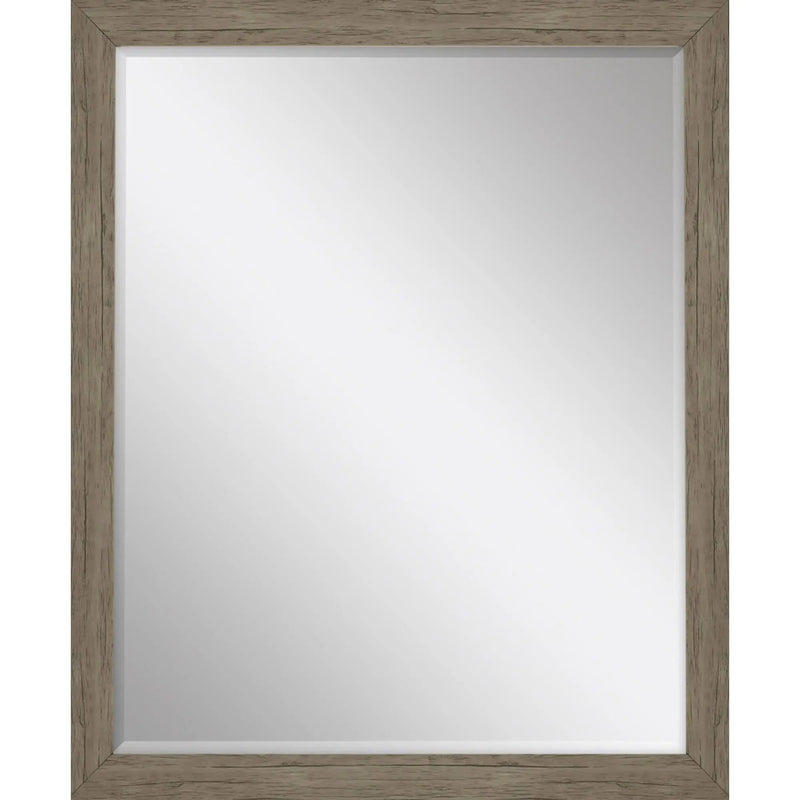 31" Light Brown Framed Accent Mirror Homeroots Bed & Bath