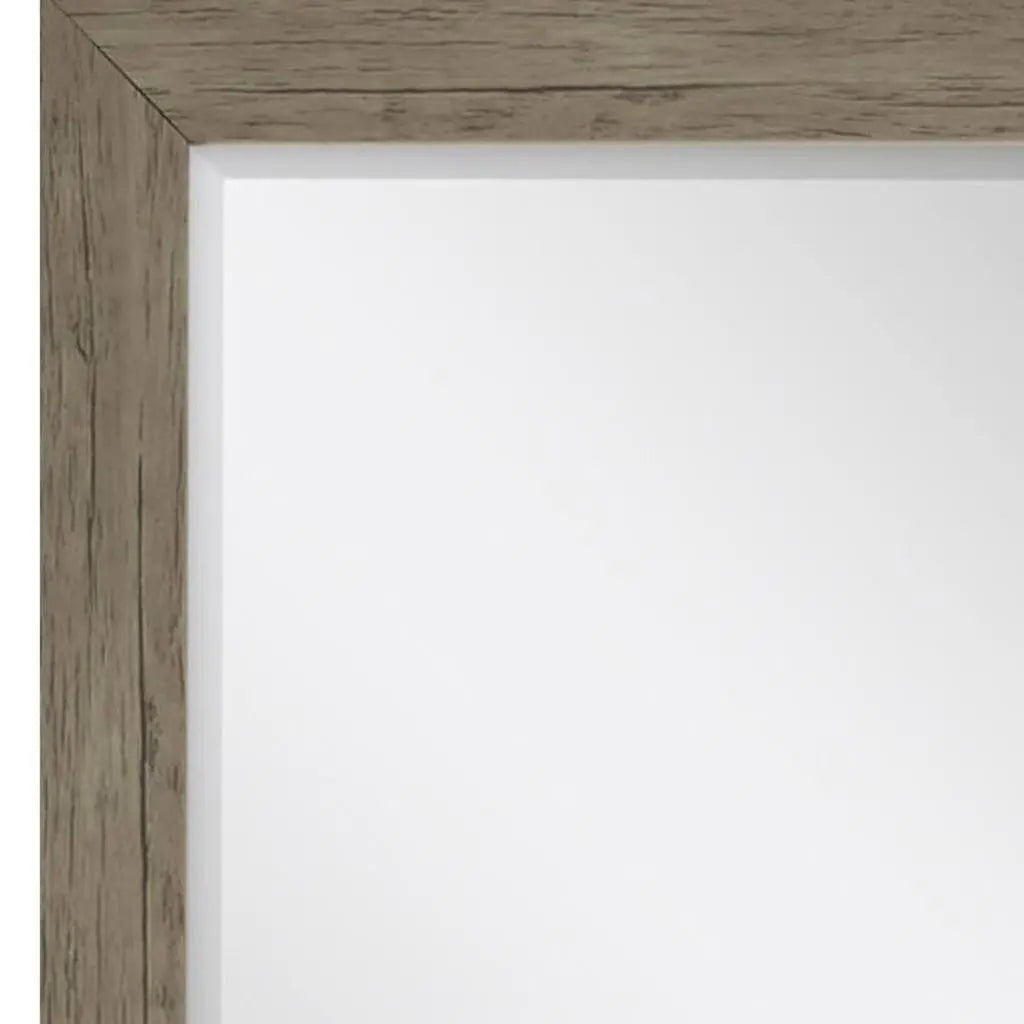 31" Light Brown Framed Accent Mirror Homeroots Bed & Bath