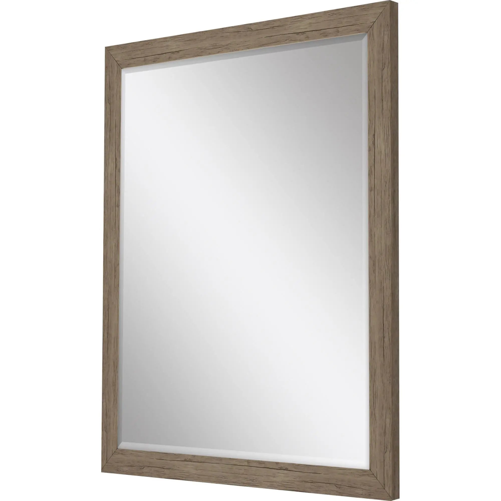31" Light Brown Framed Accent Mirror Homeroots Bed & Bath