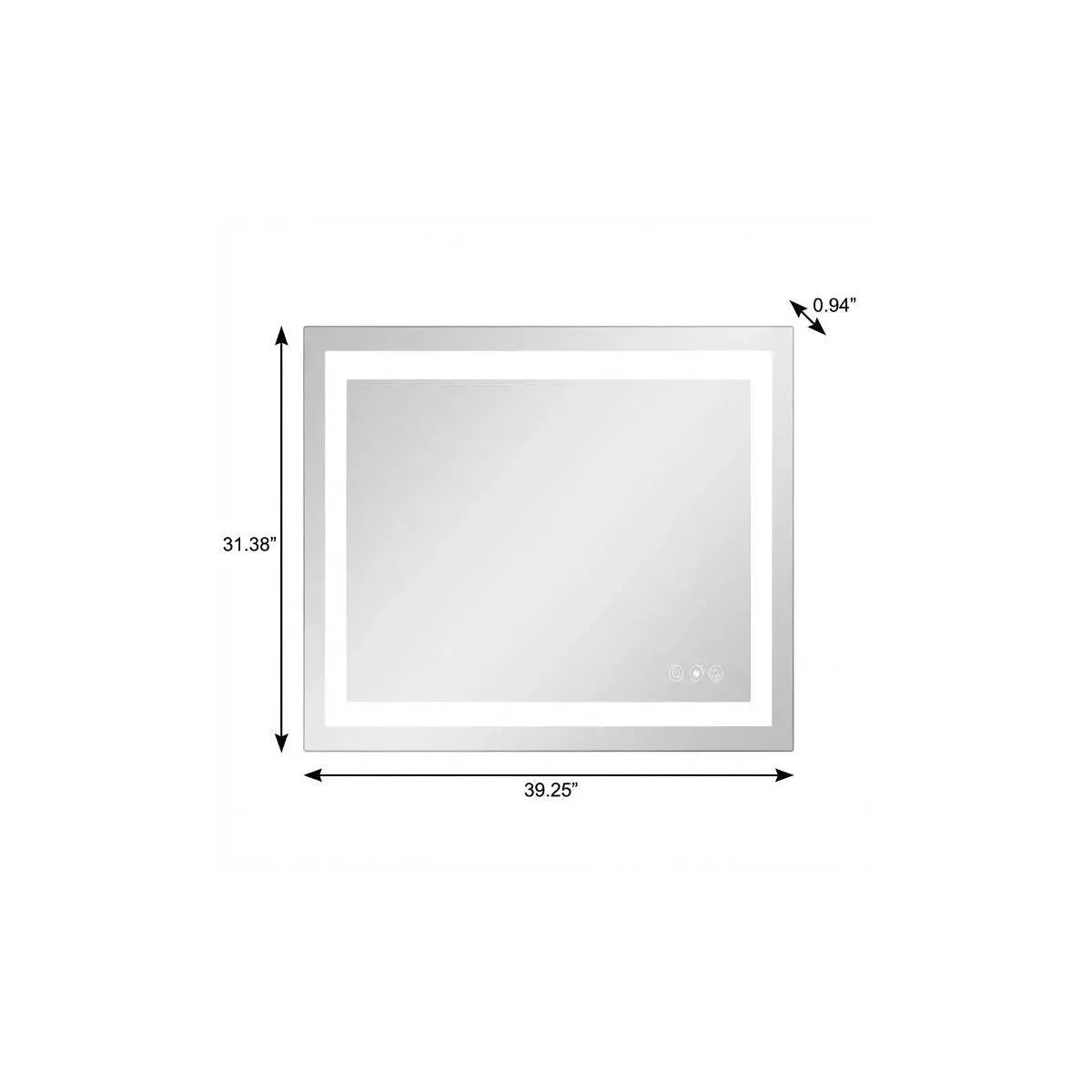 31" Lighted Frameless Anti Fog Bathroom Vanity Mirror Homeroots Bed & Bath