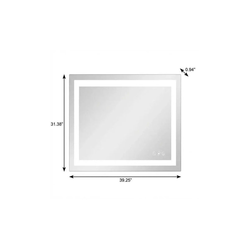 31" Lighted Frameless Anti Fog Bathroom Vanity Mirror Homeroots Bed & Bath