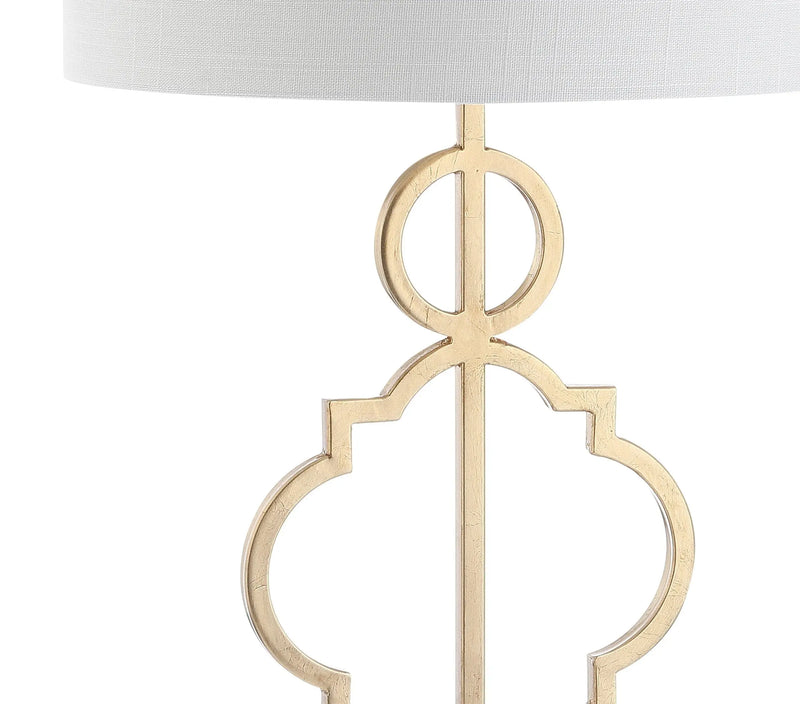 31" White Novelty Table Lamp With Drum Shade Homeroots Lighting