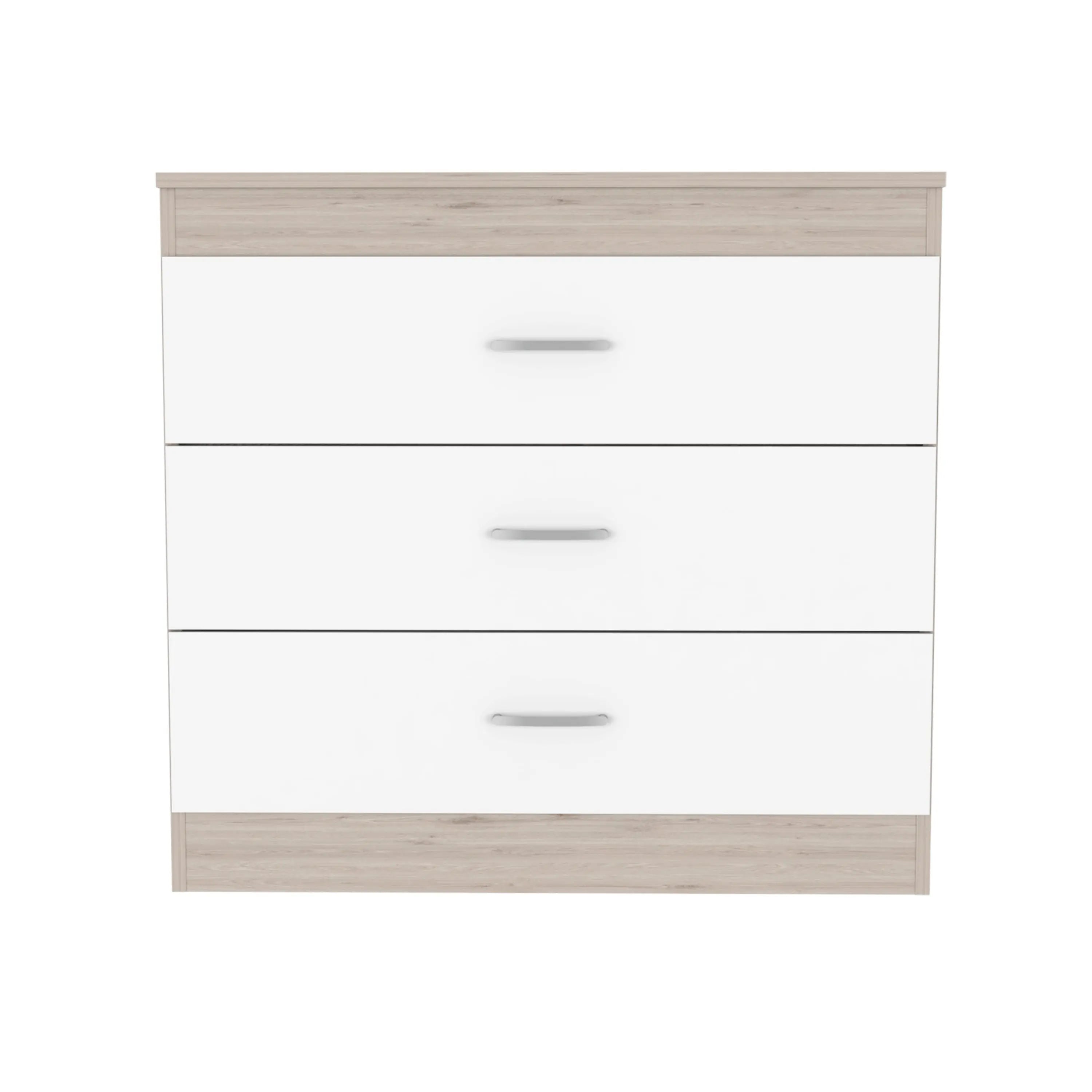 31" White Wood Three Drawer Dresser Homeroots