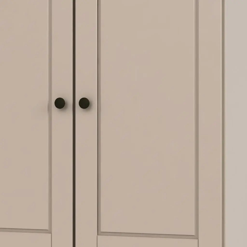32" Beige Solid Wood Accent Cabinet With Two Doors Homeroots Kitchen & Dining