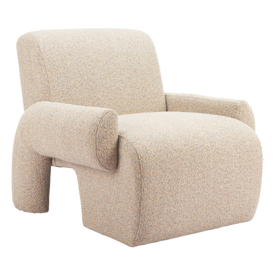 32" Beige Upholstered Arm Chair Homeroots Living Room
