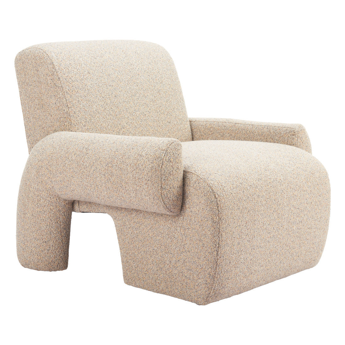 32" Beige Upholstered Arm Chair Homeroots Living Room