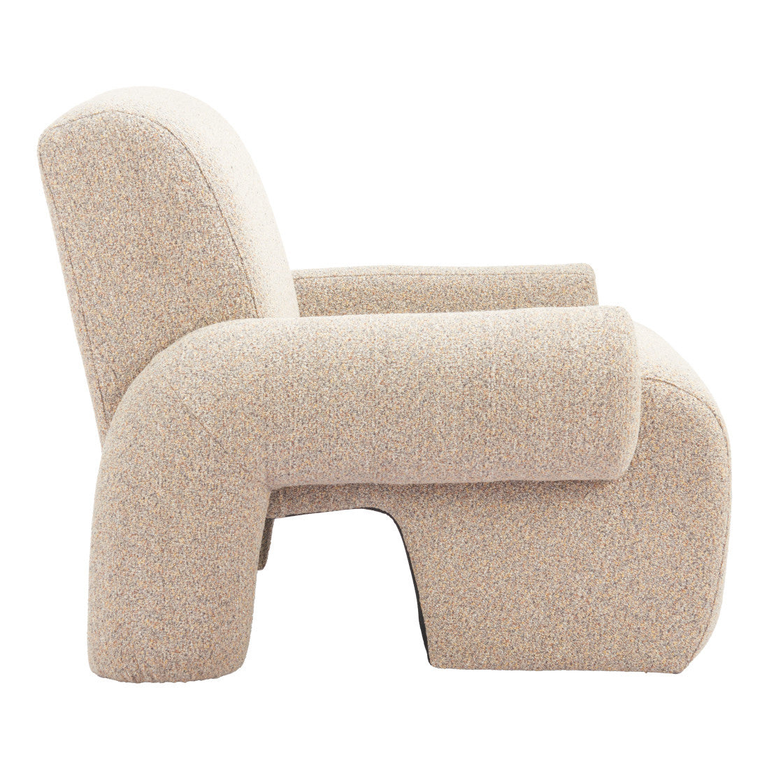 32" Beige Upholstered Arm Chair Homeroots Living Room