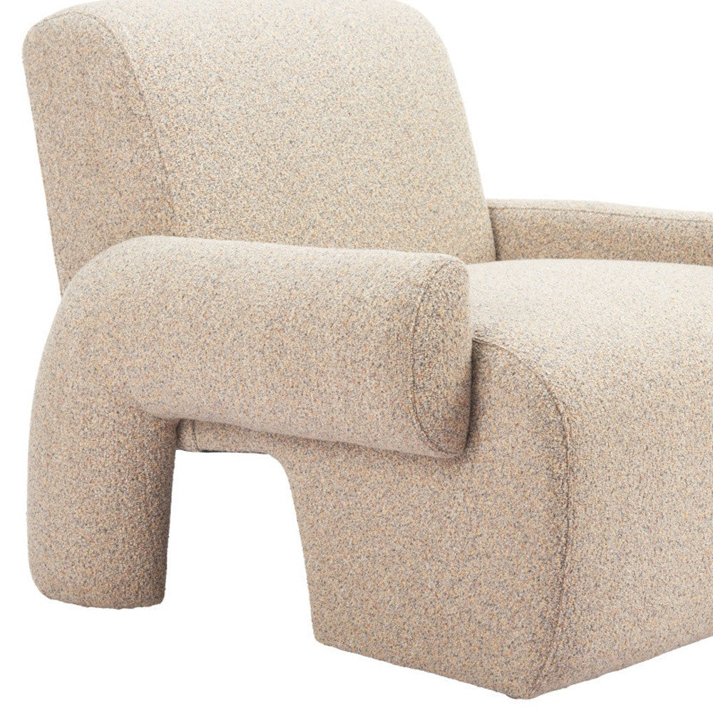 32" Beige Upholstered Arm Chair Homeroots Living Room