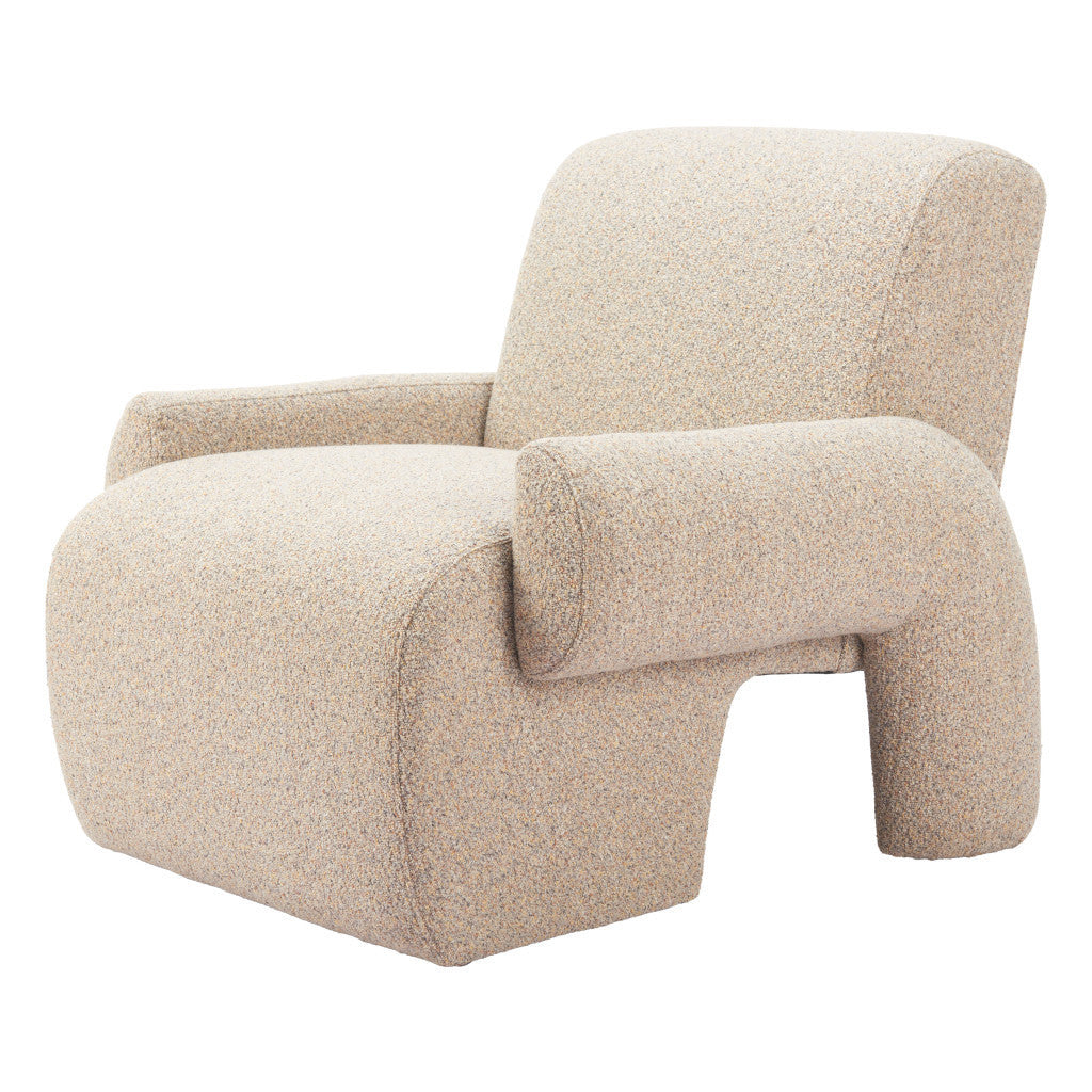 32" Beige Upholstered Arm Chair Homeroots Living Room