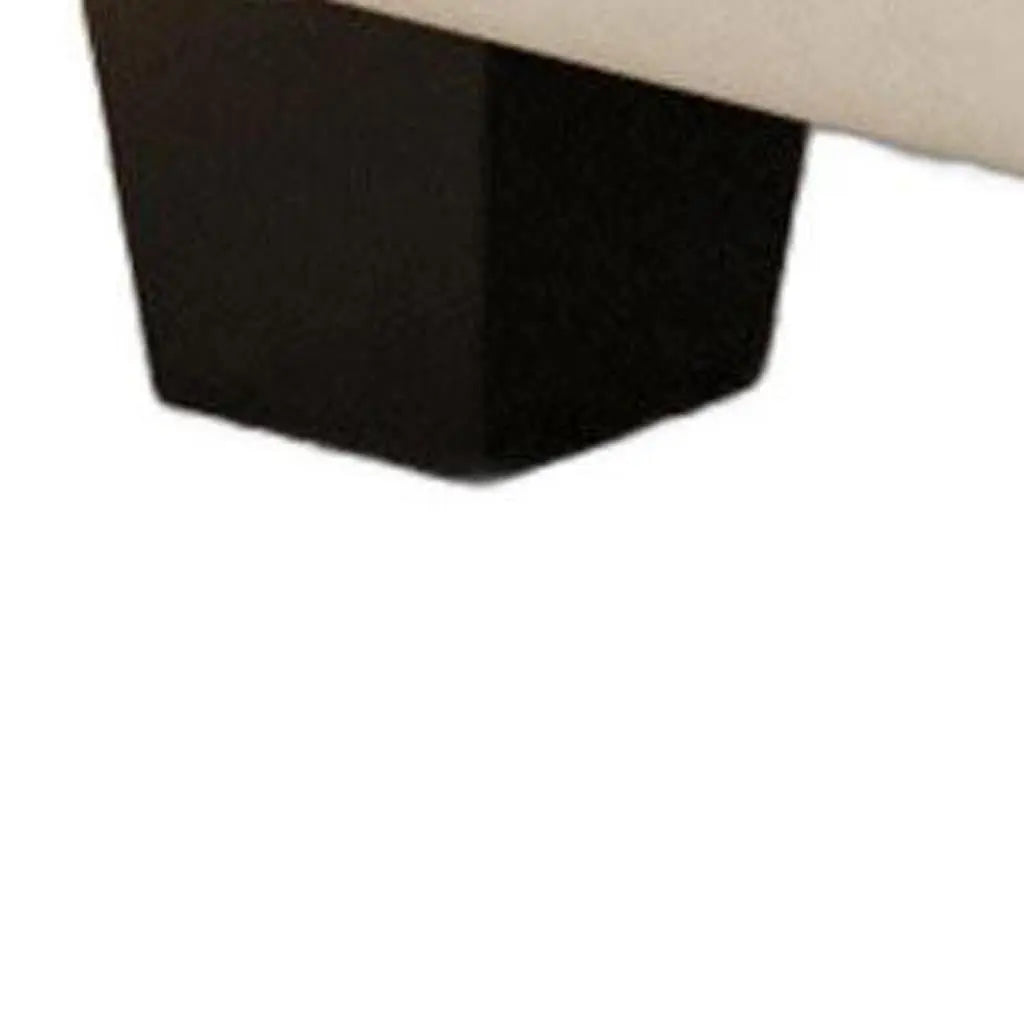 32" Beige and Black Velvet Tufted Storage Ottoman Homeroots Living Room