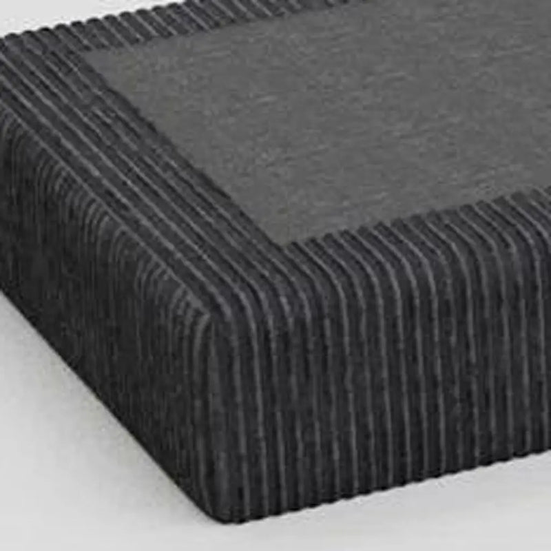 32" Black Corduroy Footstool Homeroots Living Room