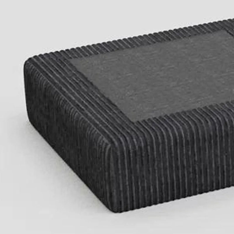 32" Black Corduroy Footstool Homeroots Living Room