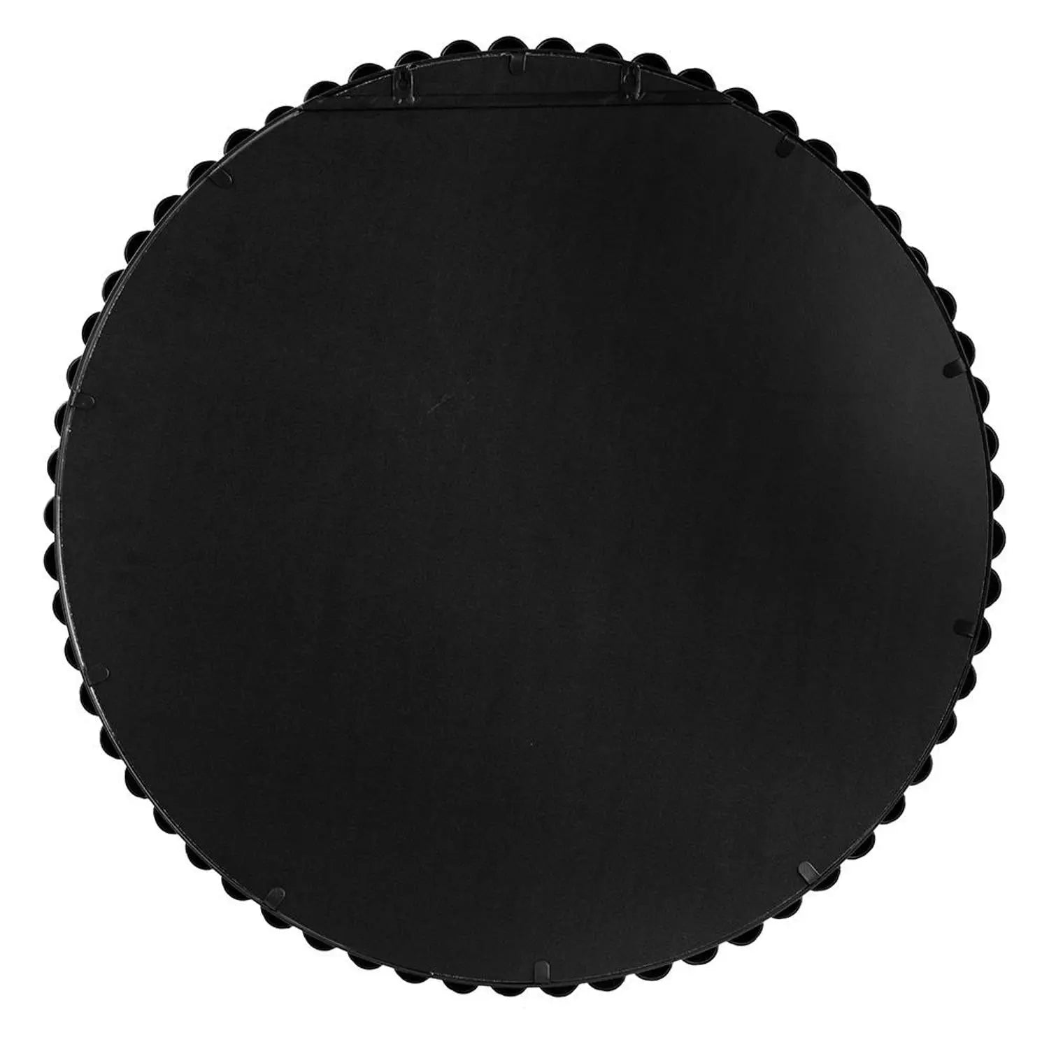 32" Black Iron Beaded Round Framed Accent Mirror Homeroots Bed & Bath