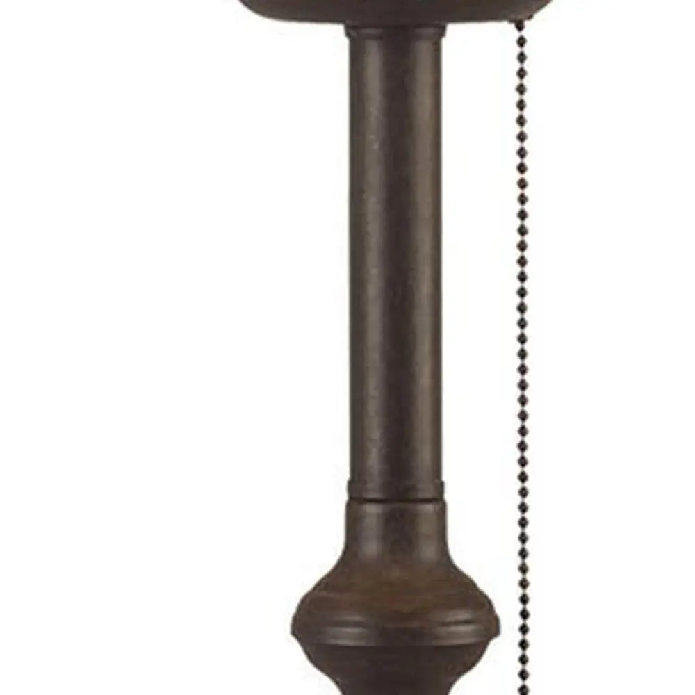 32" Black Metal Table Lamp With Off White Empire Shade Homeroots Lighting