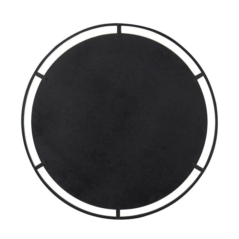 32" Black Round Iron Framed Accent Mirror Homeroots Bed & Bath