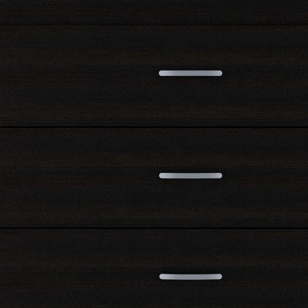 32" Black Three Drawer Dresser Homeroots Bed & Bath
