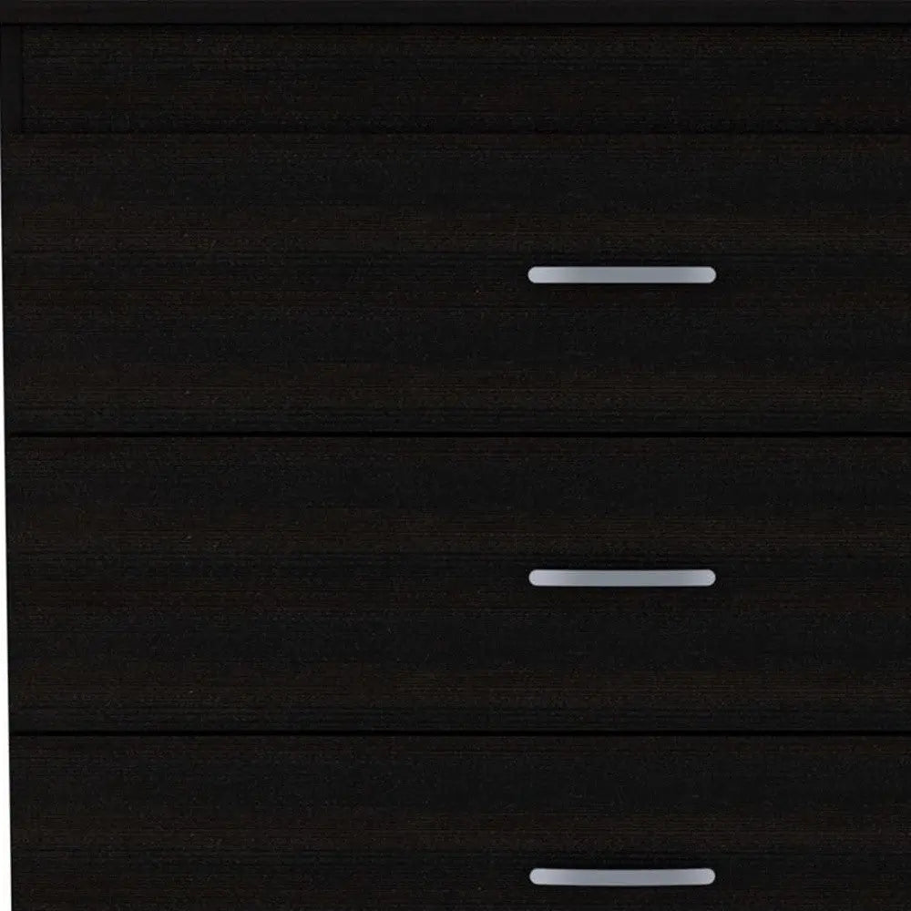 32" Black Three Drawer Dresser Homeroots Bed & Bath