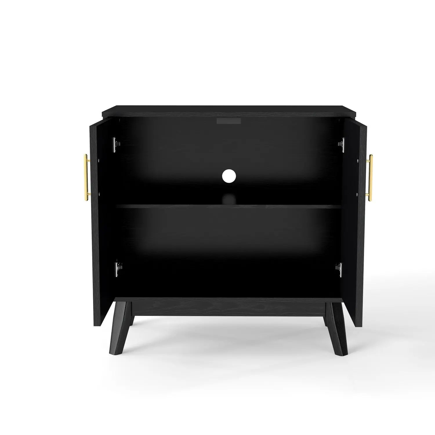 32" Black Wood Accent Cabinet Homeroots
