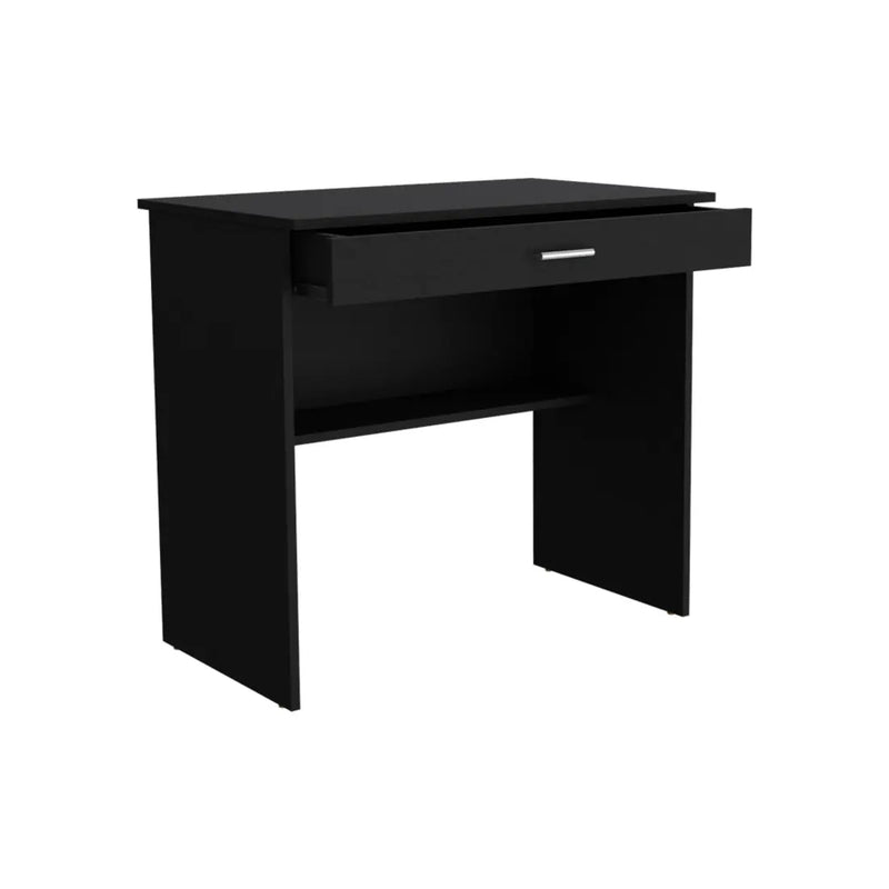 32" Black Wood Computer Desk With Drawer Homeroots Office