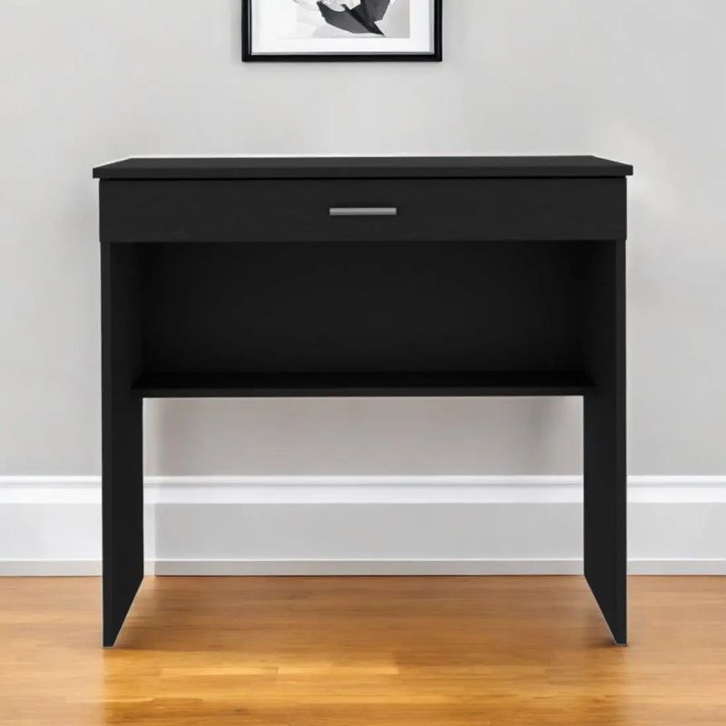 32" Black Wood Computer Desk With Drawer Homeroots Office