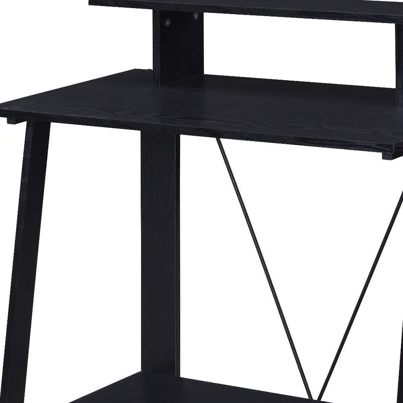 32" Black Writing Desk Homeroots Office