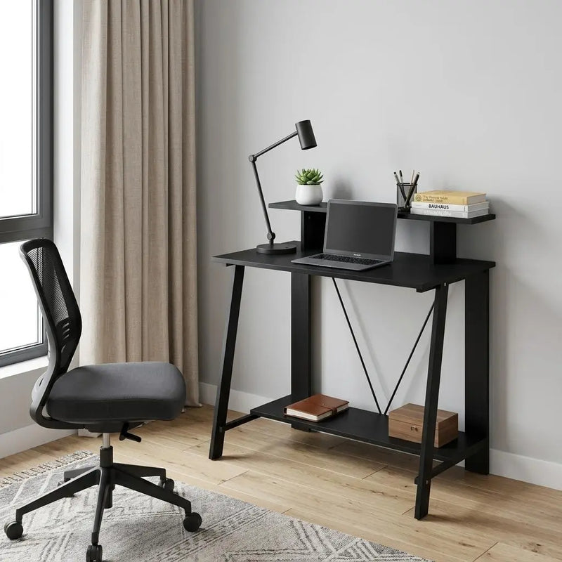 32" Black Writing Desk Homeroots Office