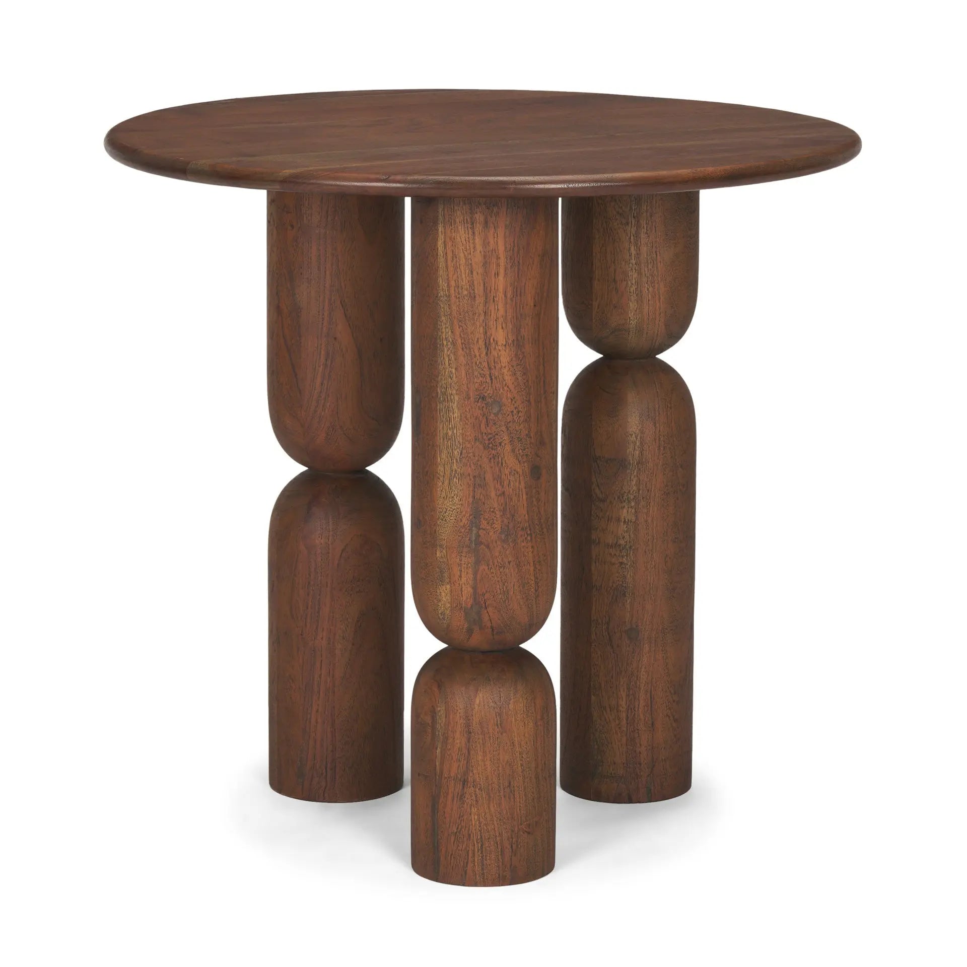32" Brown Solid Wood and Wood Tray Table Homeroots Living Room