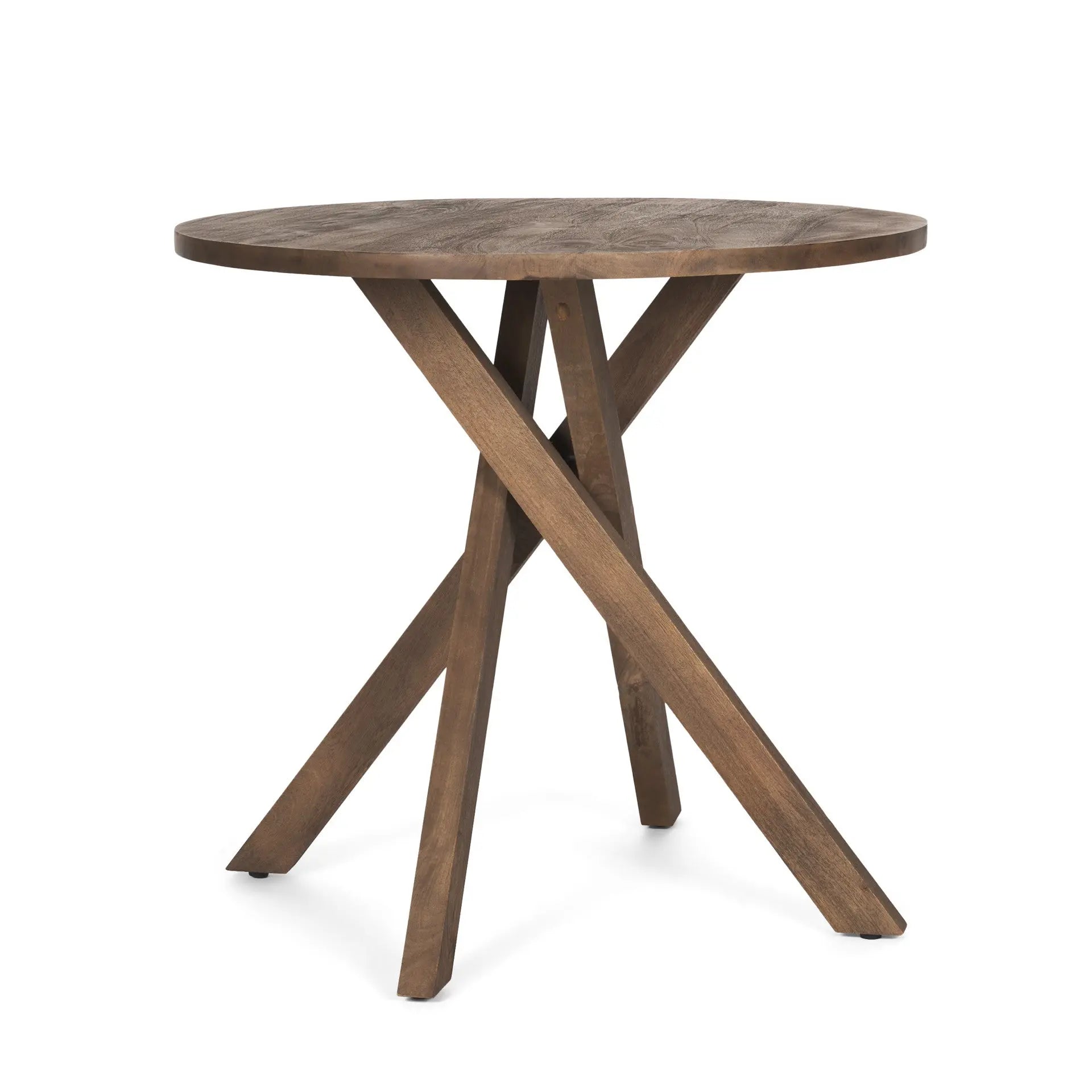 32" Brown Solid Wood and Wood Tray Table Homeroots Living Room