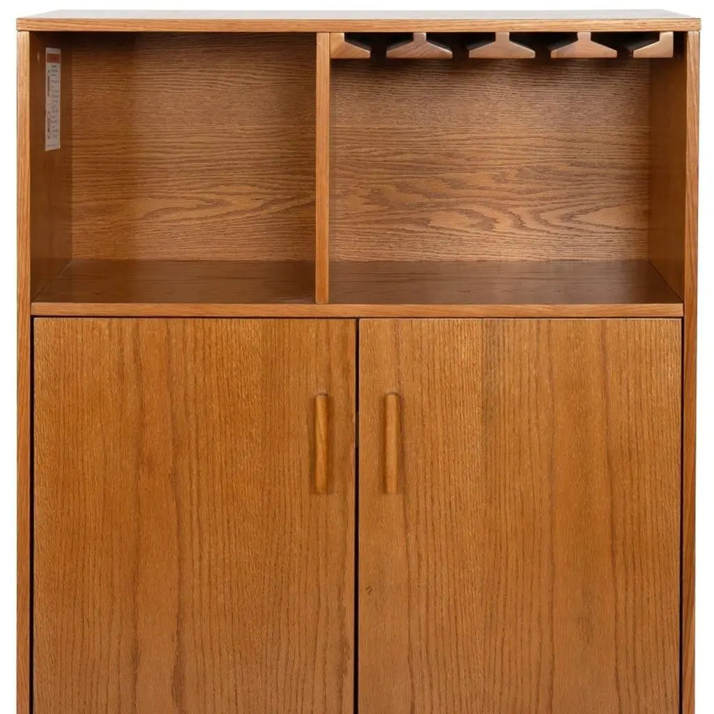 32" Brown Wood Accent Cabinet Homeroots Kitchen & Dining