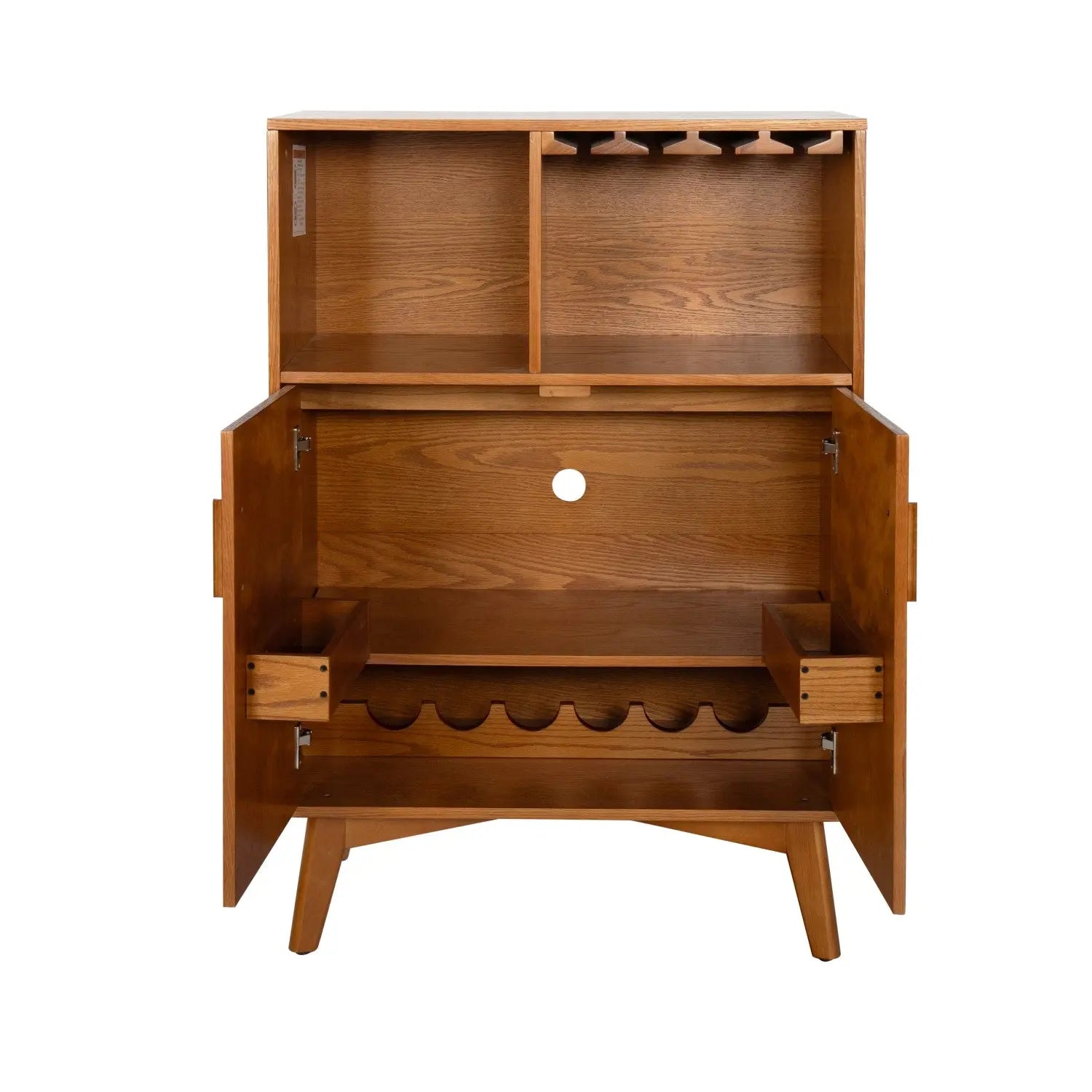 32" Brown Wood Accent Cabinet Homeroots Kitchen & Dining