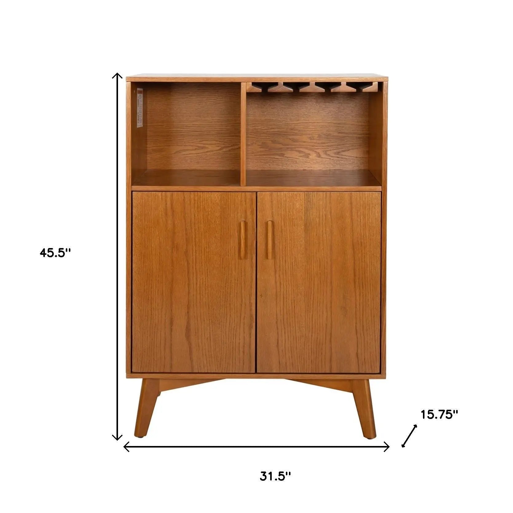 32" Brown Wood Accent Cabinet Homeroots Kitchen & Dining