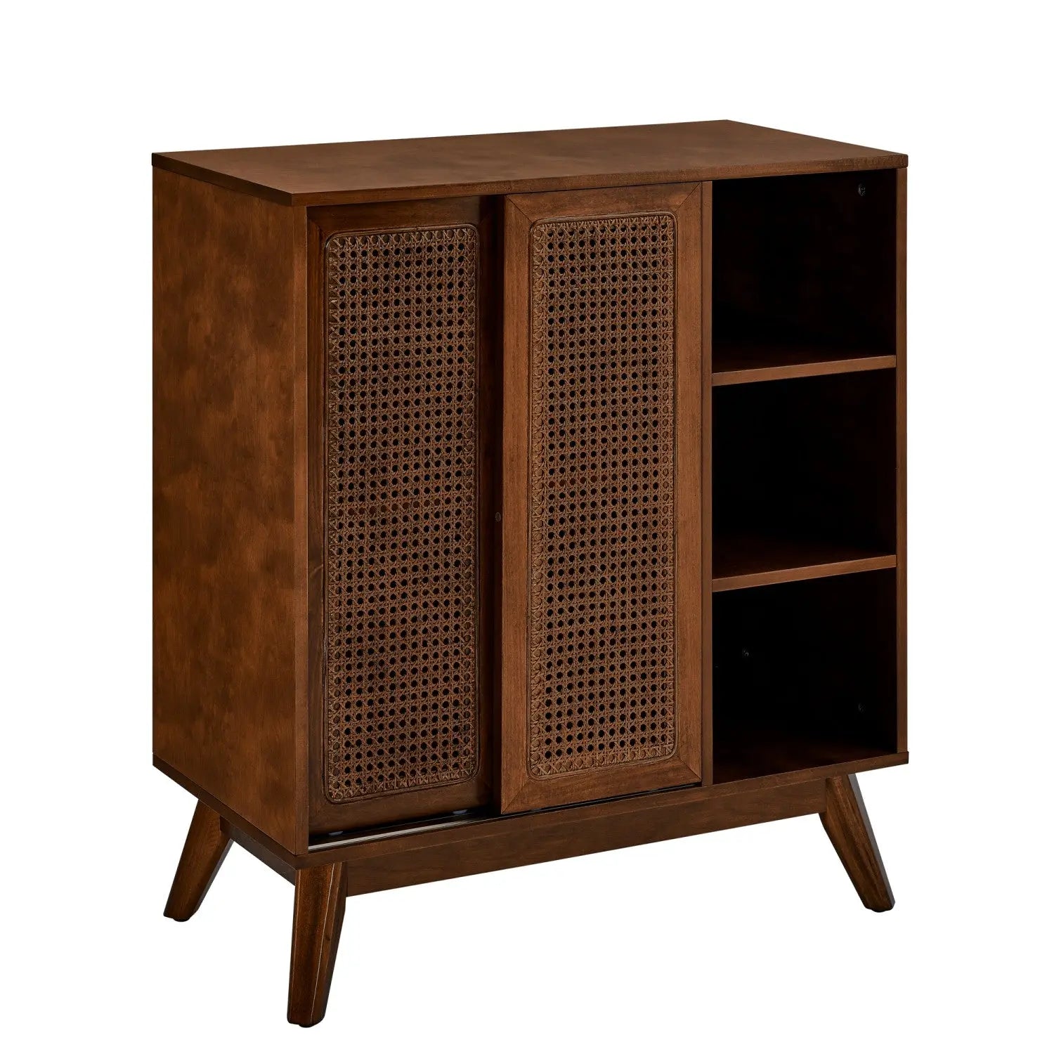 32" Brown Wood Accent Cabinet Homeroots Kitchen & Dining