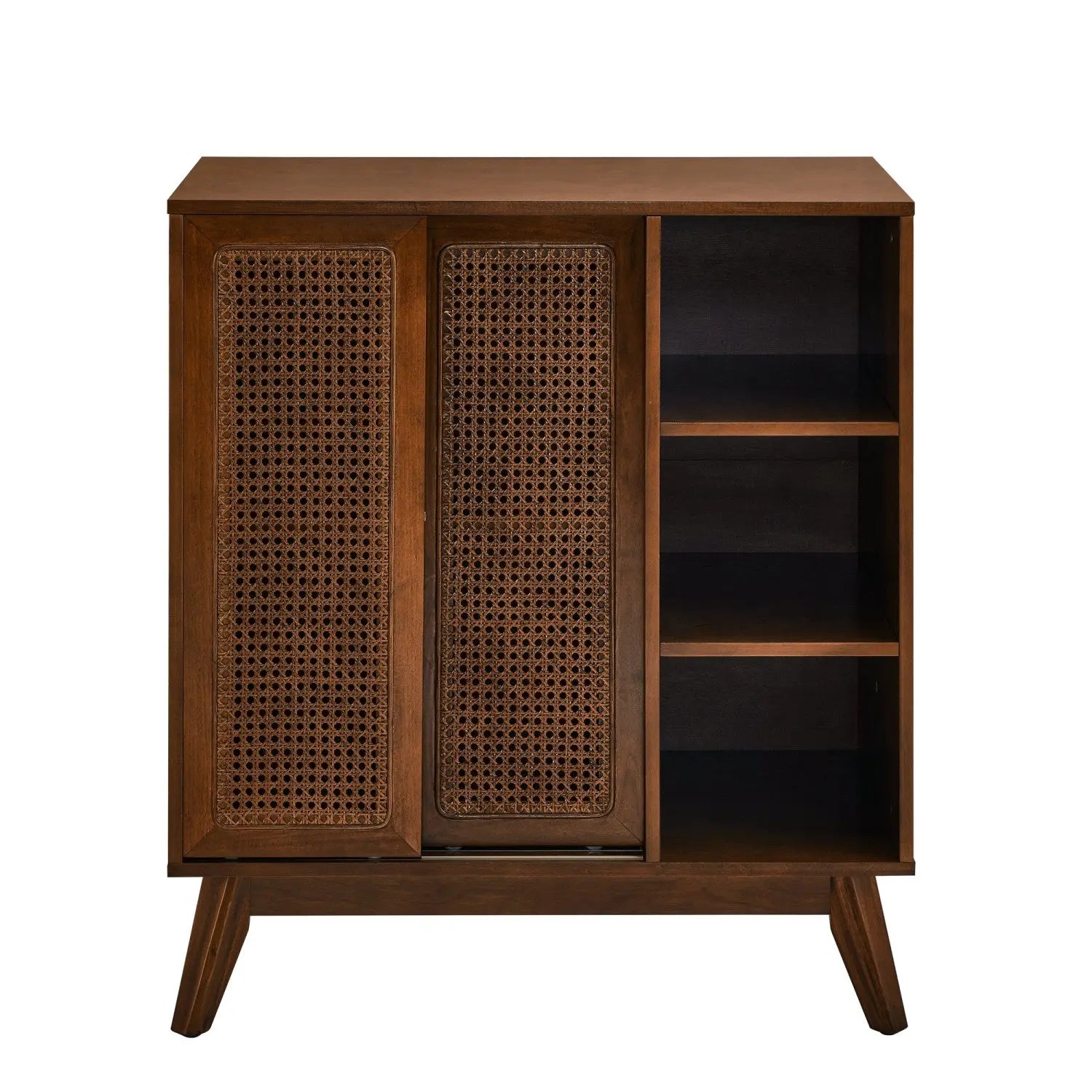 32" Brown Wood Accent Cabinet Homeroots Kitchen & Dining