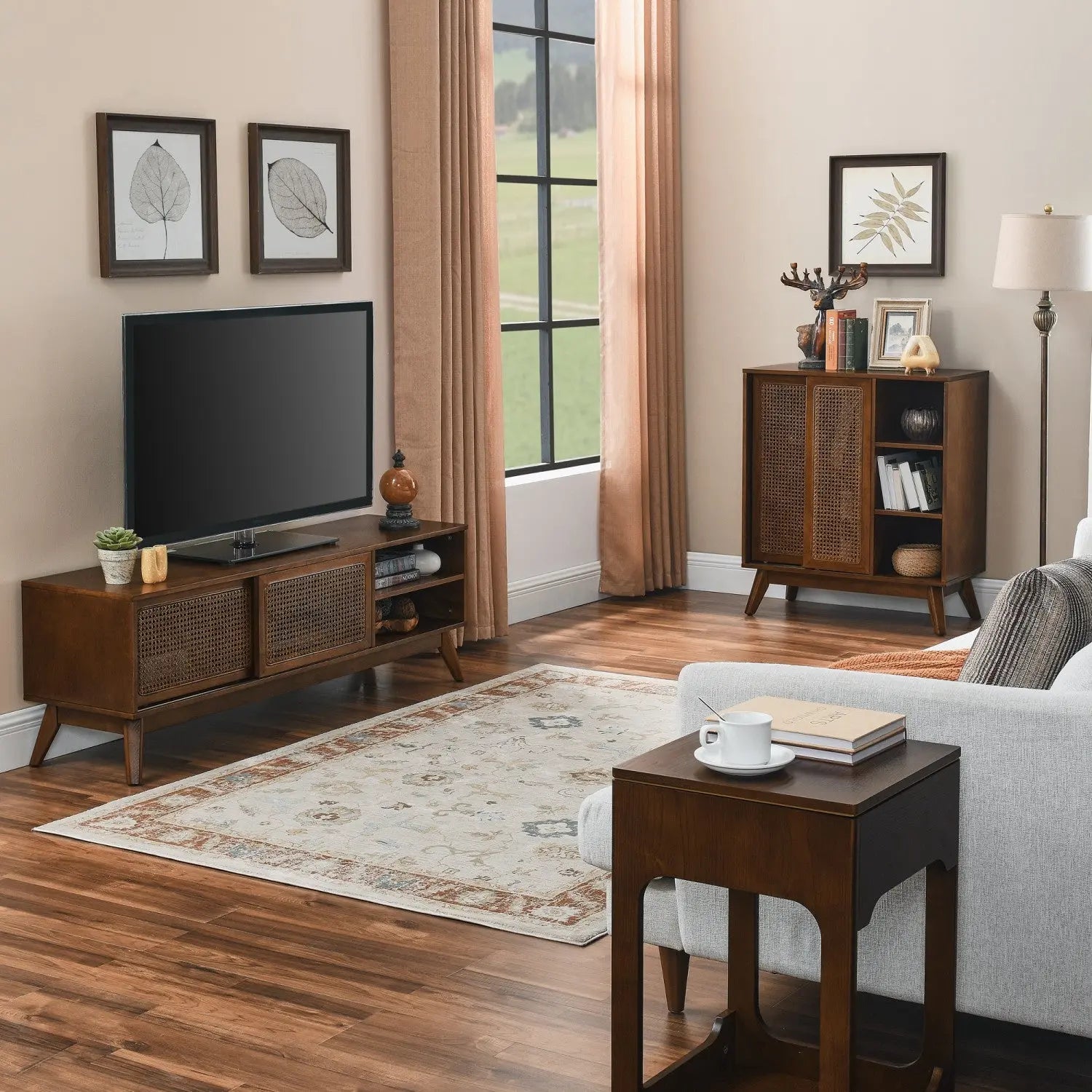 32" Brown Wood Accent Cabinet Homeroots Kitchen & Dining