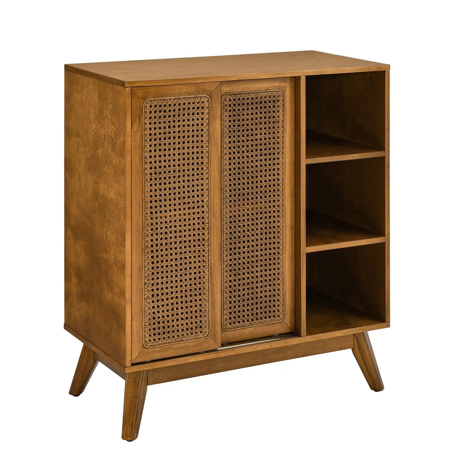 32" Brown Wood Accent Cabinet Homeroots Kitchen & Dining